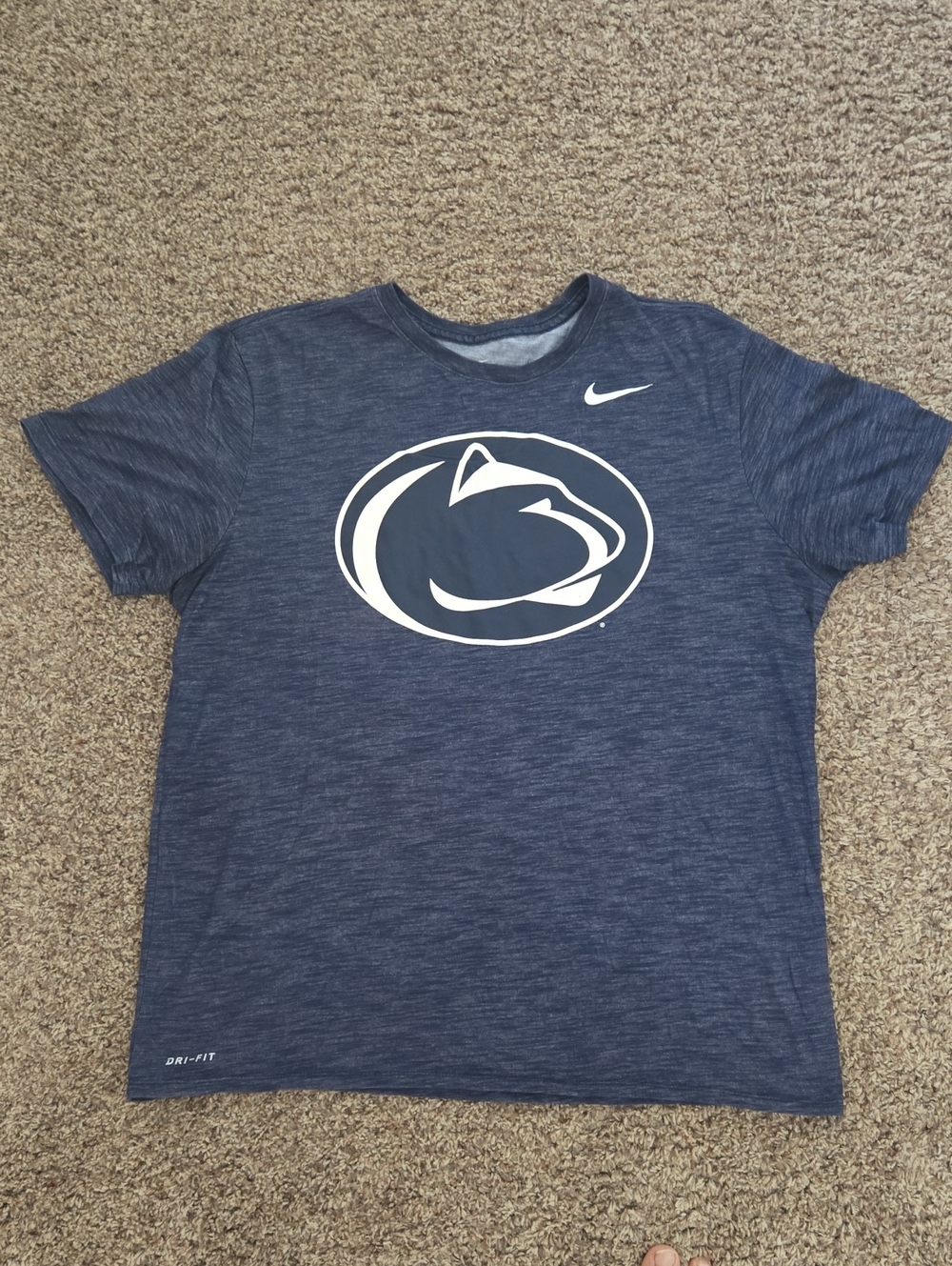 Nike DRI-FIT Navy Heather Penn State Logo Tee